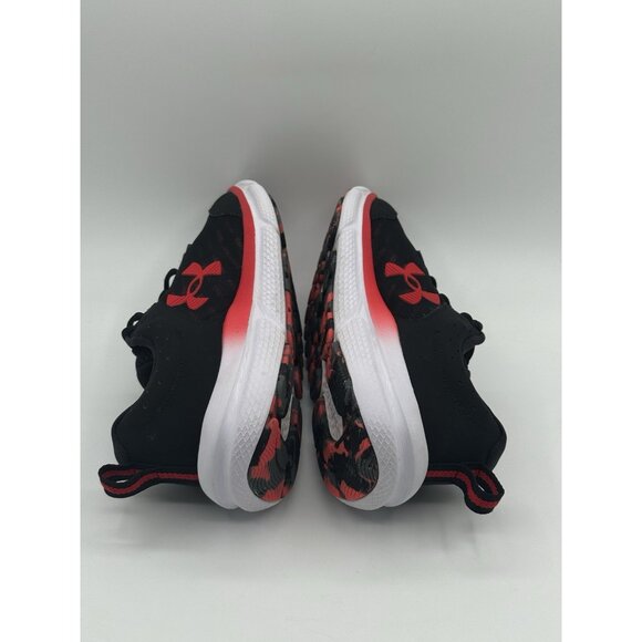 Under Armour Charged Assert 10 Size 7 Low Black Red White Camo Preowned - Picture 4 of 12